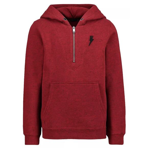 IKKS SWEAT JACKET RED WITH HOUNDSTOOTH GUITAR LOGO ON BACK BOYS 14-16 - Picture 4 of 15